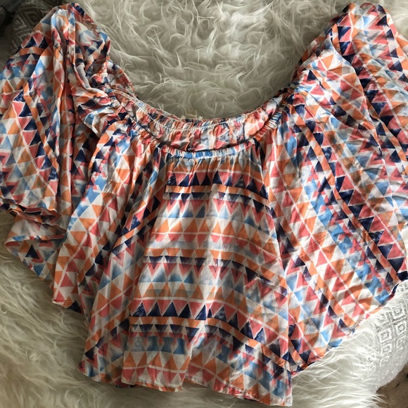 🌞 Surf Gypsy Off-shoulder Flowy Top - Picture 2 of 4